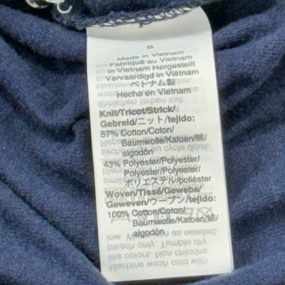 J.Crew,‎  Navy/White Stripe Collar, Long Sleeve Shirt, Wmn's Size Small - Picture 7 of 8